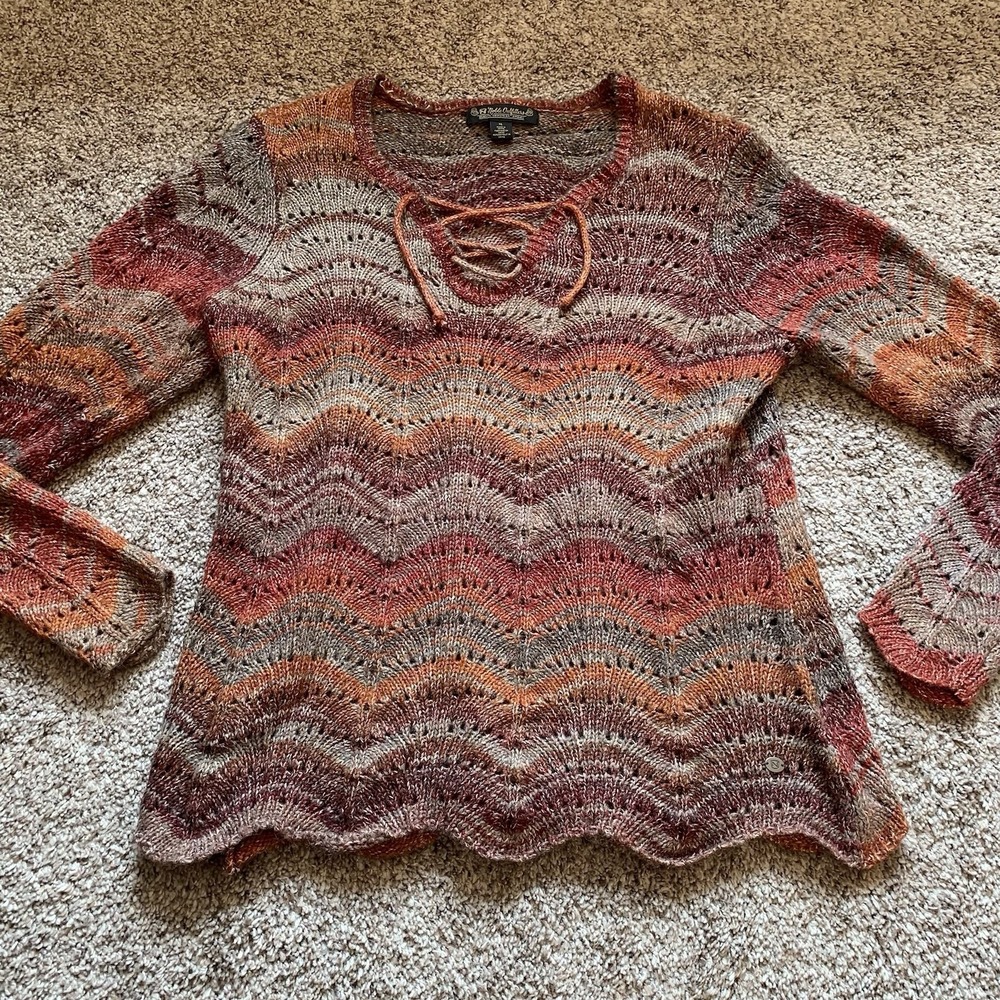 Noble‎ Outfitters Sweater Womens XL Multicolor Long Sleeve Equestrian Apparel